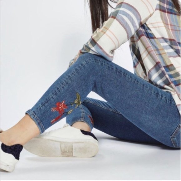 Topshop embroidered Jamie jeans - Picture 4 of 5